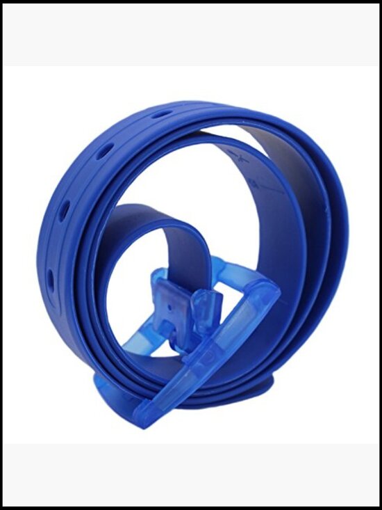 Adjustable Rubber Silicone Belt with Plastic Buckle for Women main image 6